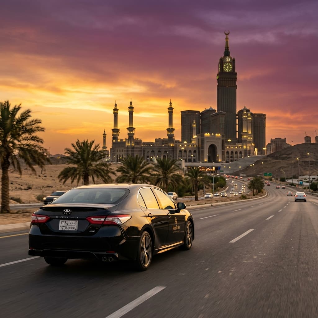 Inter-City (City to City) - Comfortable, door-to-door city transfers between Makkah, Madinah, Jeddah, and Taif. Perfect for pilgrims moving between holy cities.